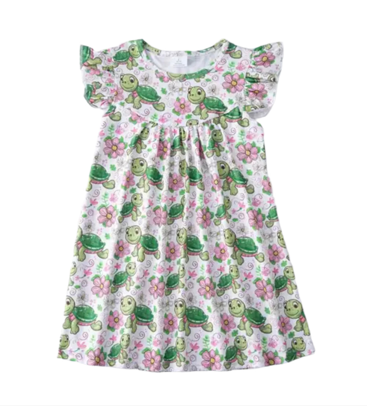 Girl's Sea Turtle Dress, girl's, Milk Silk, kids, clothing, Back to School