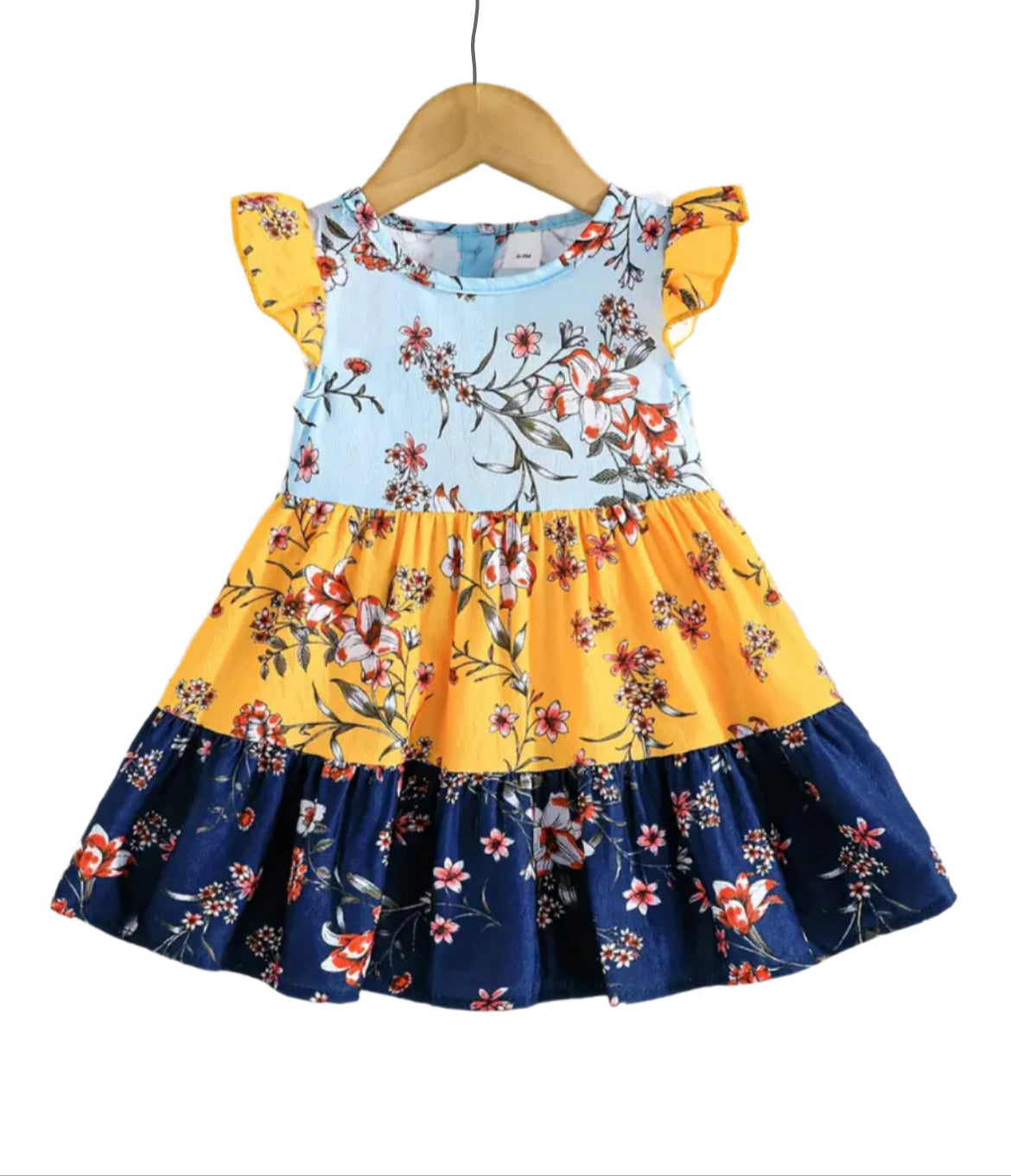 Floral Flutter Sleeve Dress, girl, kids, Spring/Summer, party / SALE