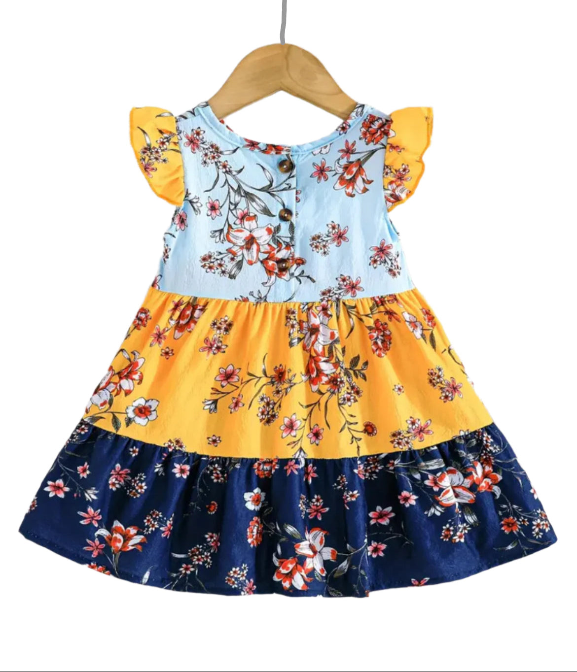 Floral Flutter Sleeve Dress, girl, kids, Spring/Summer, party / SALE