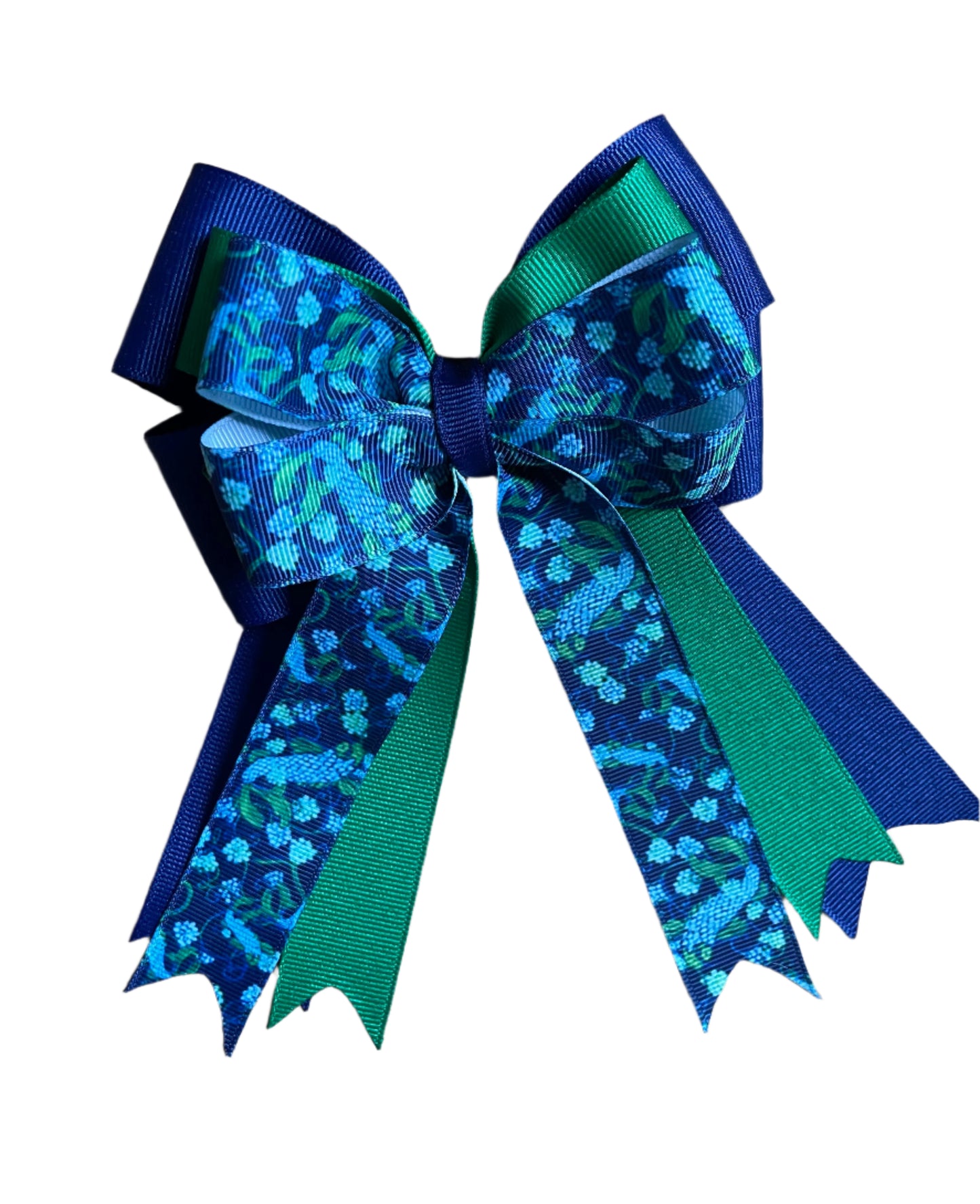 Equestrian Hair Bow, Tail Bow, Horse Show, Green, Blue, Coral, Single, Set