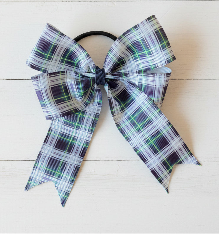 Plaid Tails Hair Bow, girl, kids, accessories, Spring, School