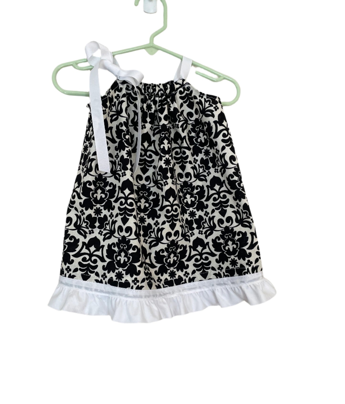 Black & White Toile Print Dress, girls, kids, clothing, sundress, Spring