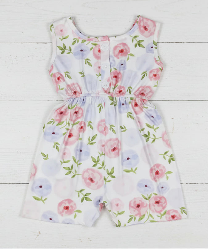 Cottage Chic Floral Romper, girl, Jumper, Shorts, Spring, Easter