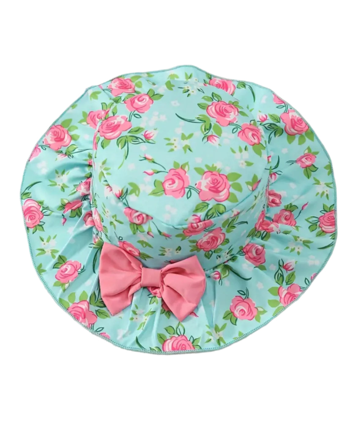 Blue Cottage Rose Ruffle Short Set, girl, toddler, clothing, outfit, hat / SALE