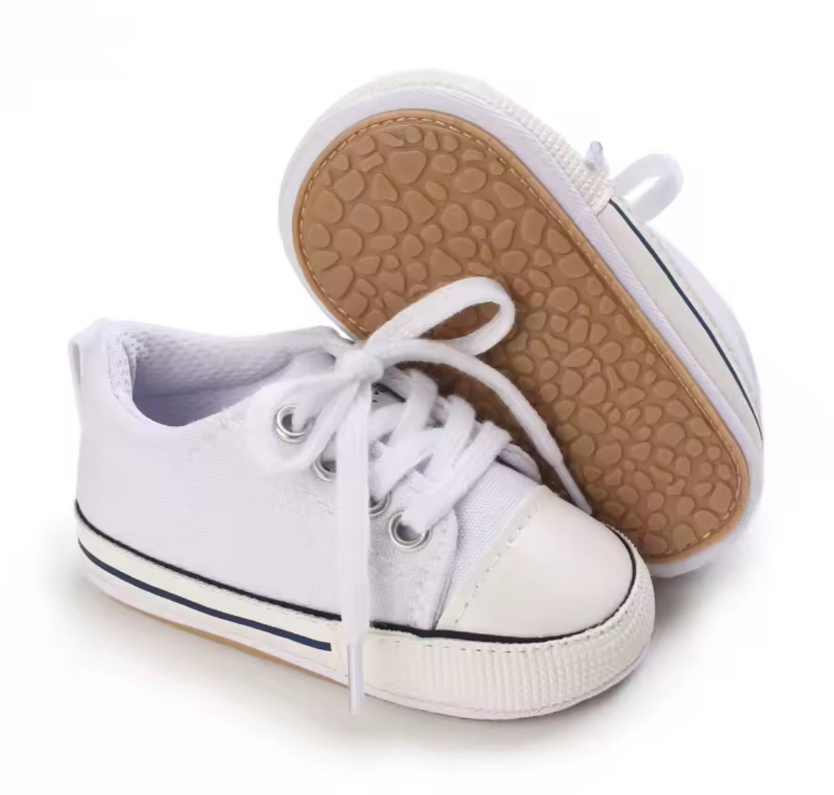 White Canvas Sneaker Walkers, baby, infant, gift, toddler / SALE