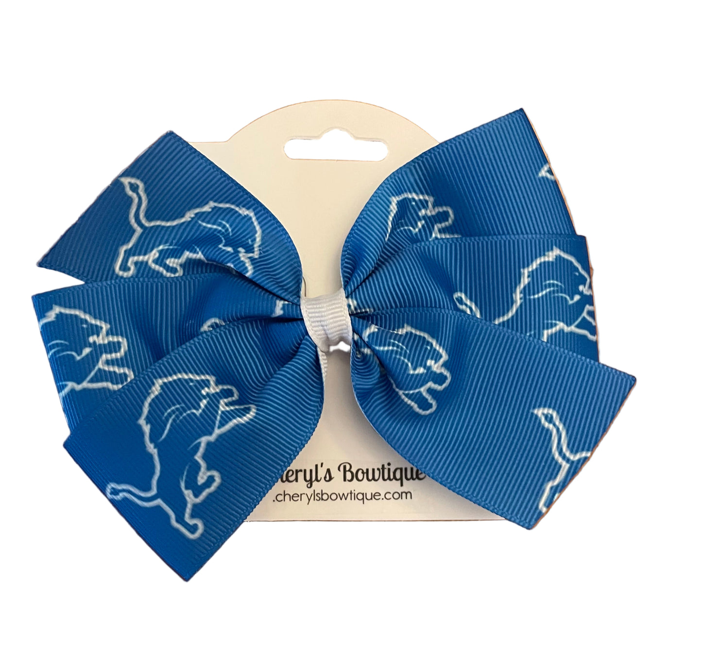 Detroit Lion's Honolulu Blue Hair Bow, football, kids, teen, adult, sports