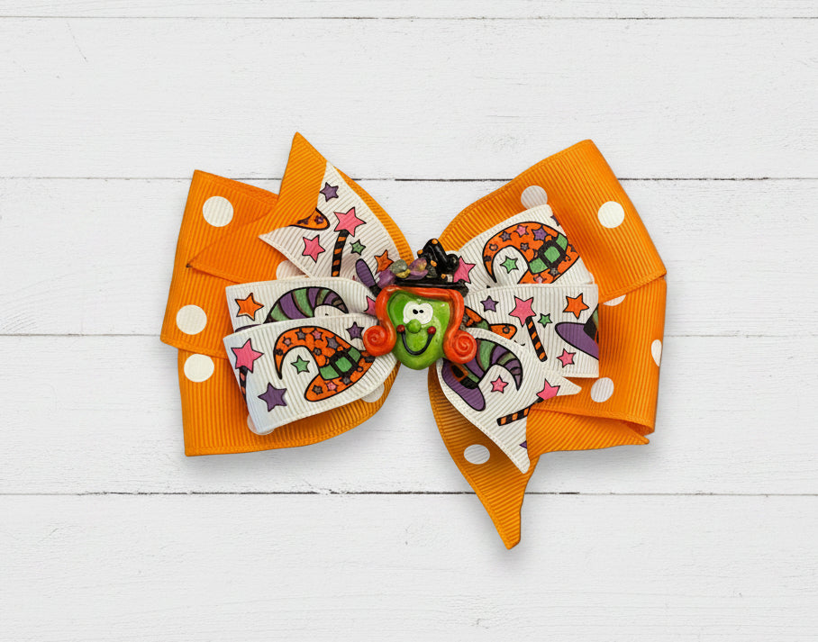 Witches & Wands Halloween Hair Bow, clip, girl, costume