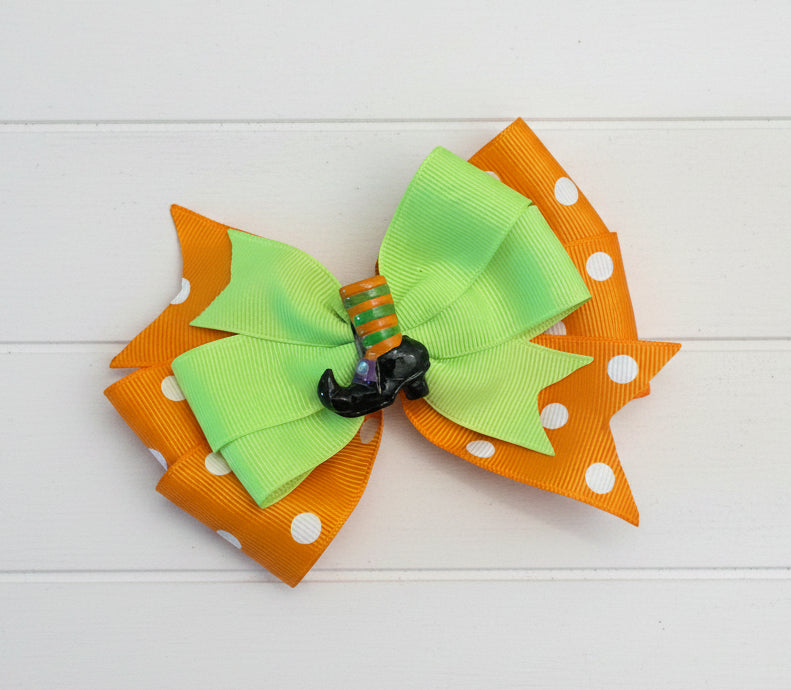 If the Shoe Fits Halloween Hair Bow, clip, girl, costume