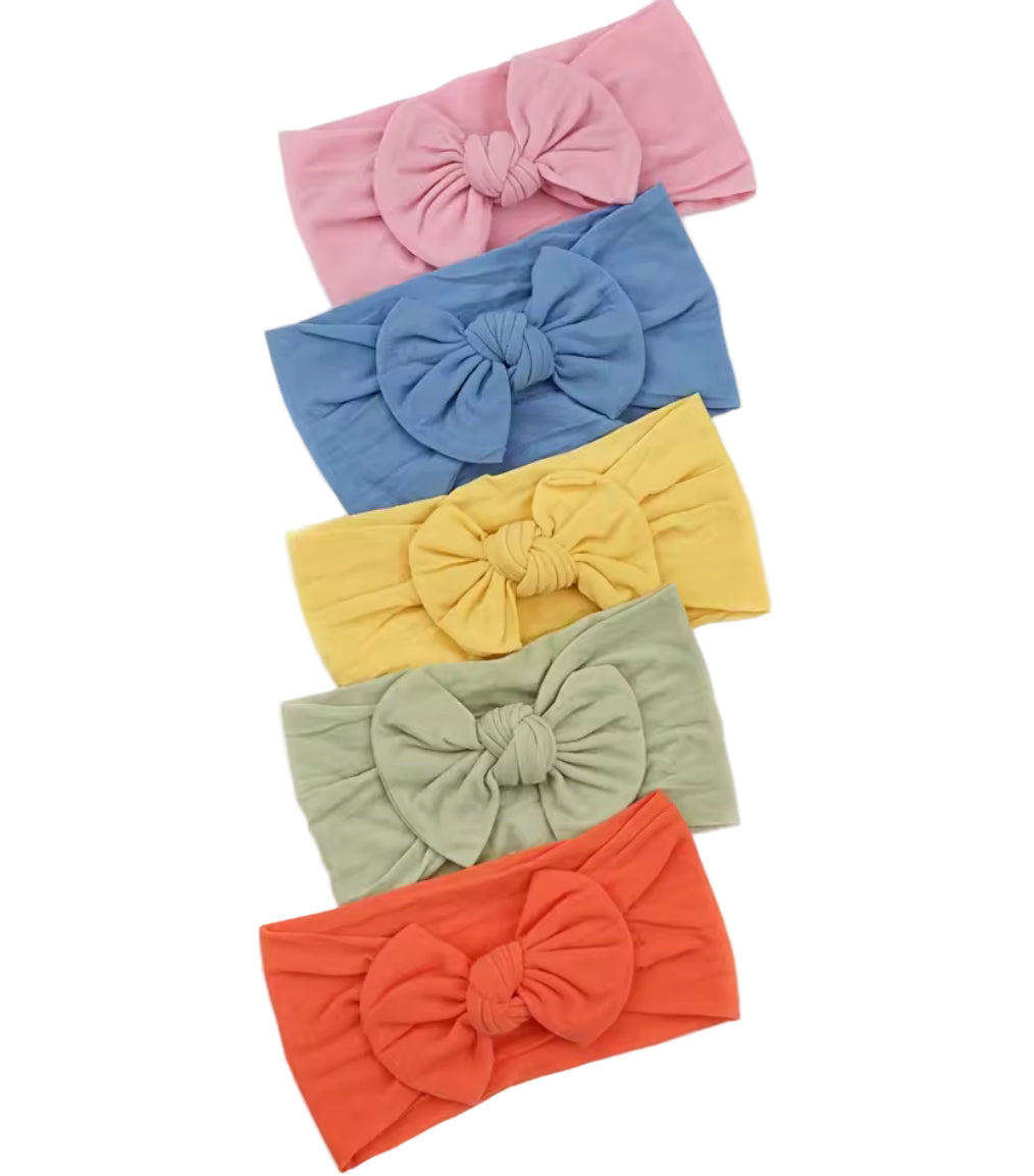 Big Bow Nylon Headband, stretch, fabric, infant, newborn