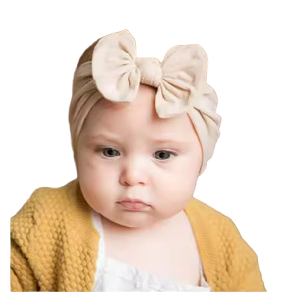 Big Bow Nylon Headband, stretch, fabric, infant, newborn