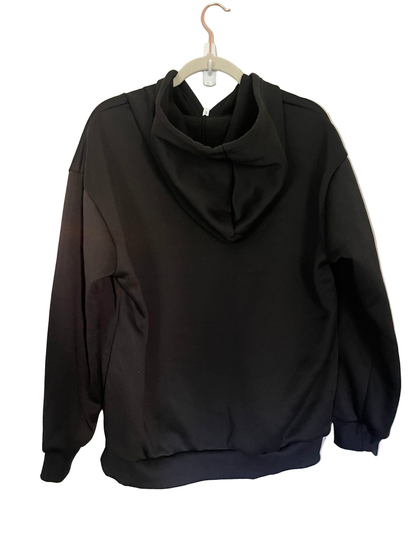 Detroit Lion's Black Hooded Sweatshirt, unisex, football, fleece