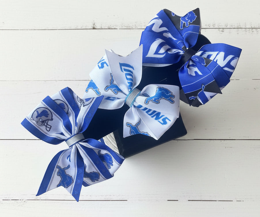 Detroit Lion's Assorted Headbands w/Bow, football, kids, teen, sports