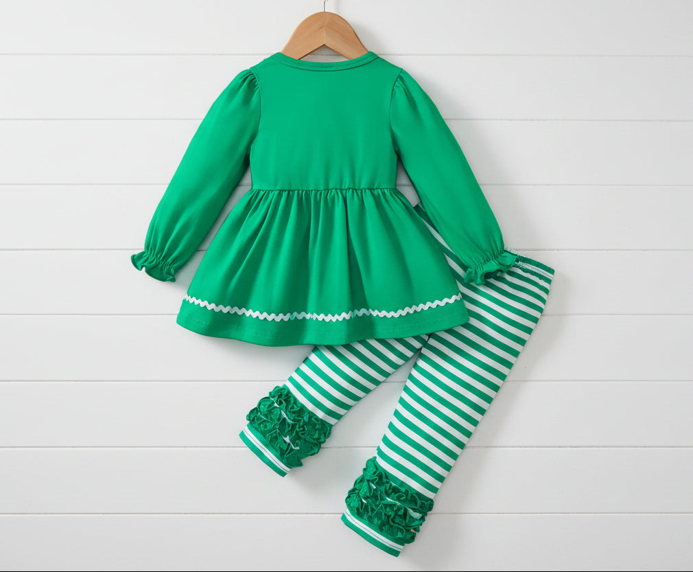 Christmas Trees Boutique Ruffle Outfit, girls, set, toddler / SALE