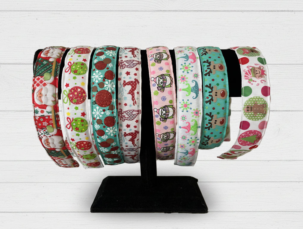 Holiday Print Headbands, Winter, Christmas, girl, penguin, gift / SALE