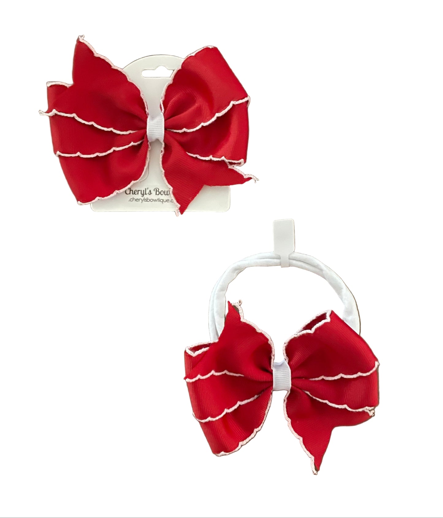 Red Hair Bow or Headband, girl, kids, clip, holiday
