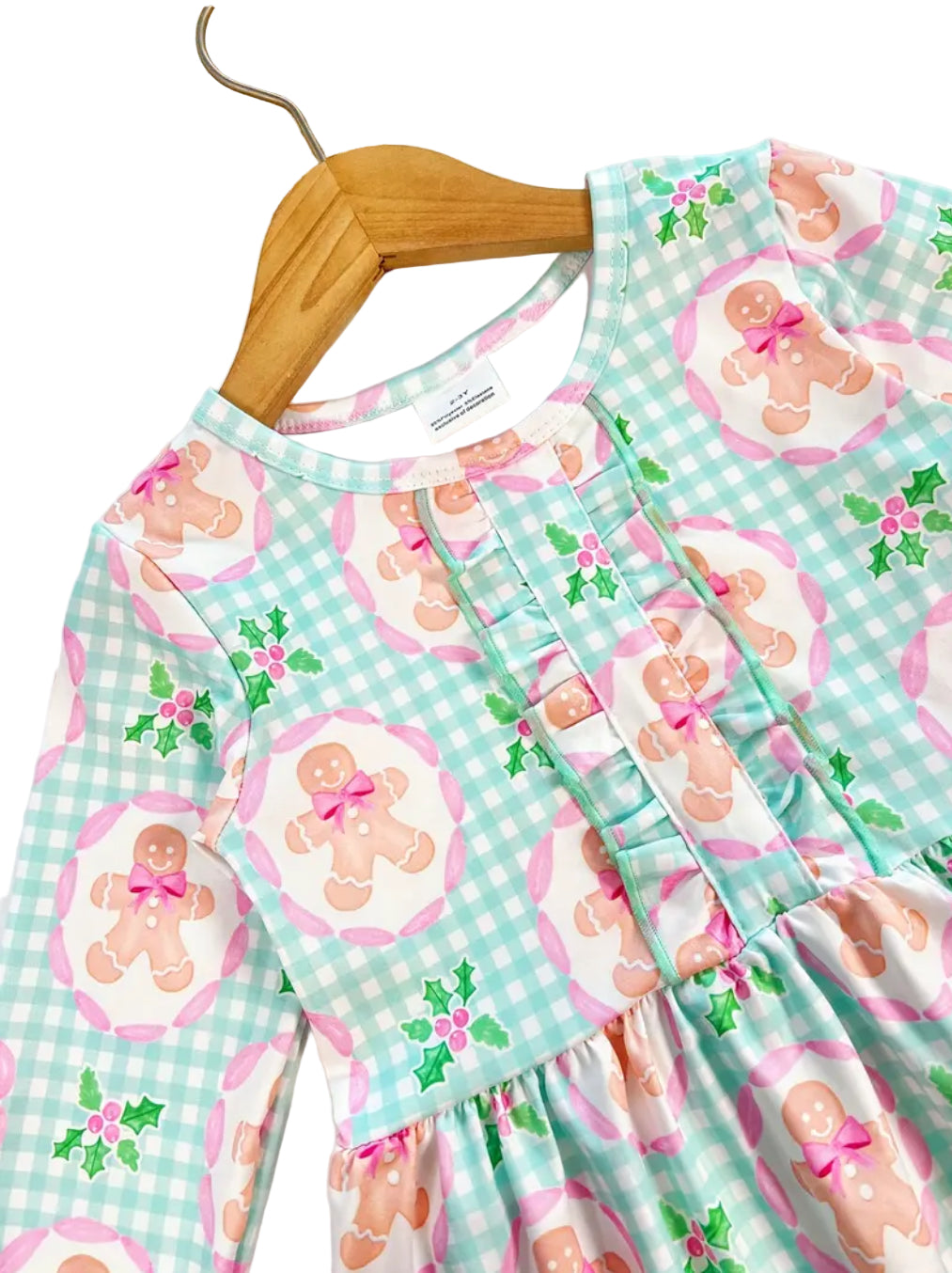 Gingerbread Milk Silk Twirl Dress, girl's, kids, clothing, Winter, Christmas / SALE
