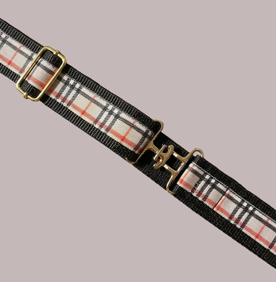 Tartan Plaid Preppy Belt, Adjustable, gift