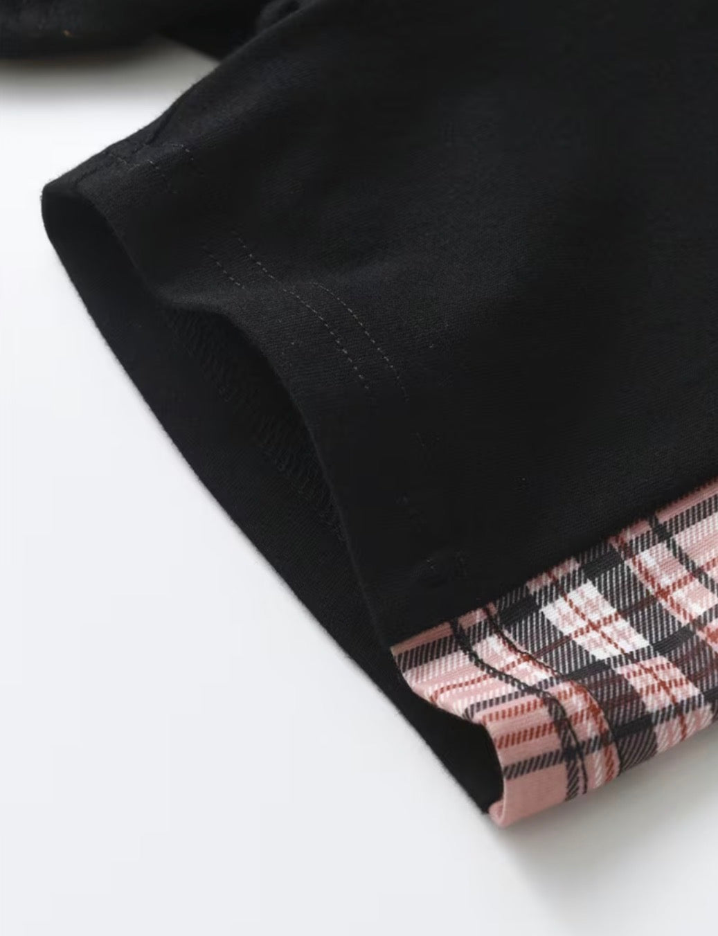 Black Tartan Plaid Bear Short Set, Spring/Summer Outfit, kids, clothing