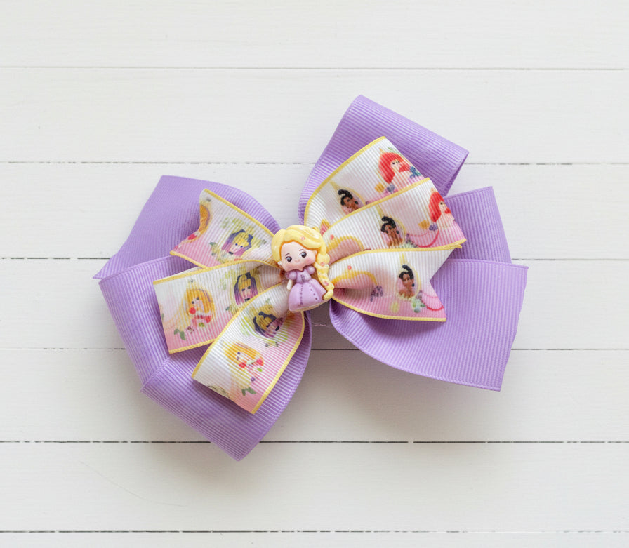Purple Princess Hair Bow, clip, girl, Disney, Rapunzel
