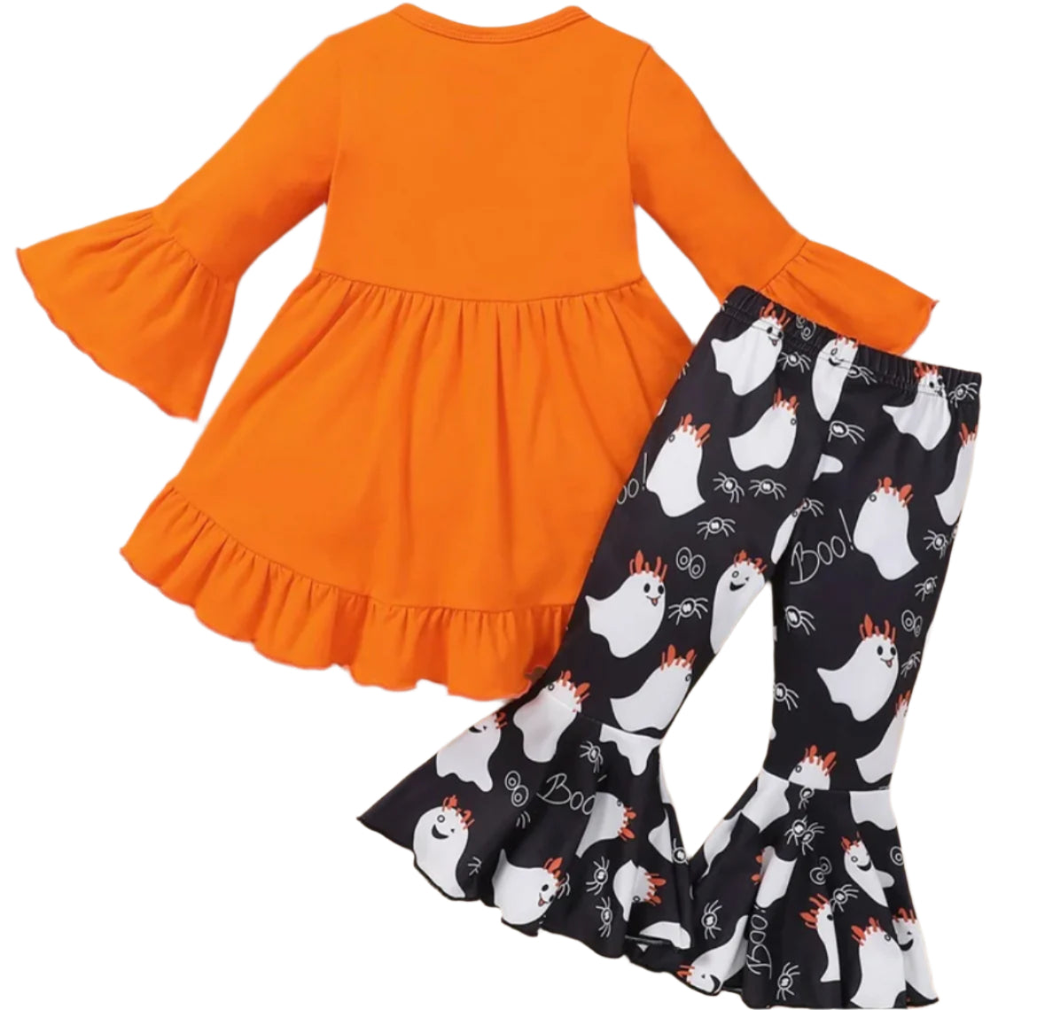 Lil' Ghost Girl's Ruffle Pant Set, Outfit, kids, Halloween, clothing