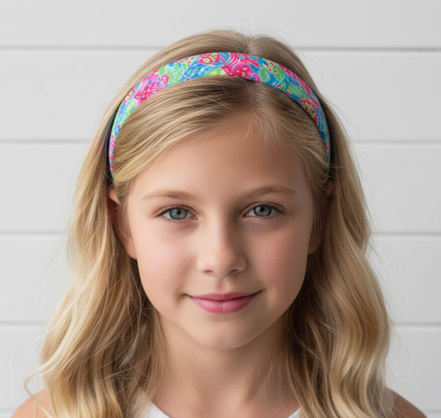 1" Palm Beach Print Headbands #3, Children, Adult
