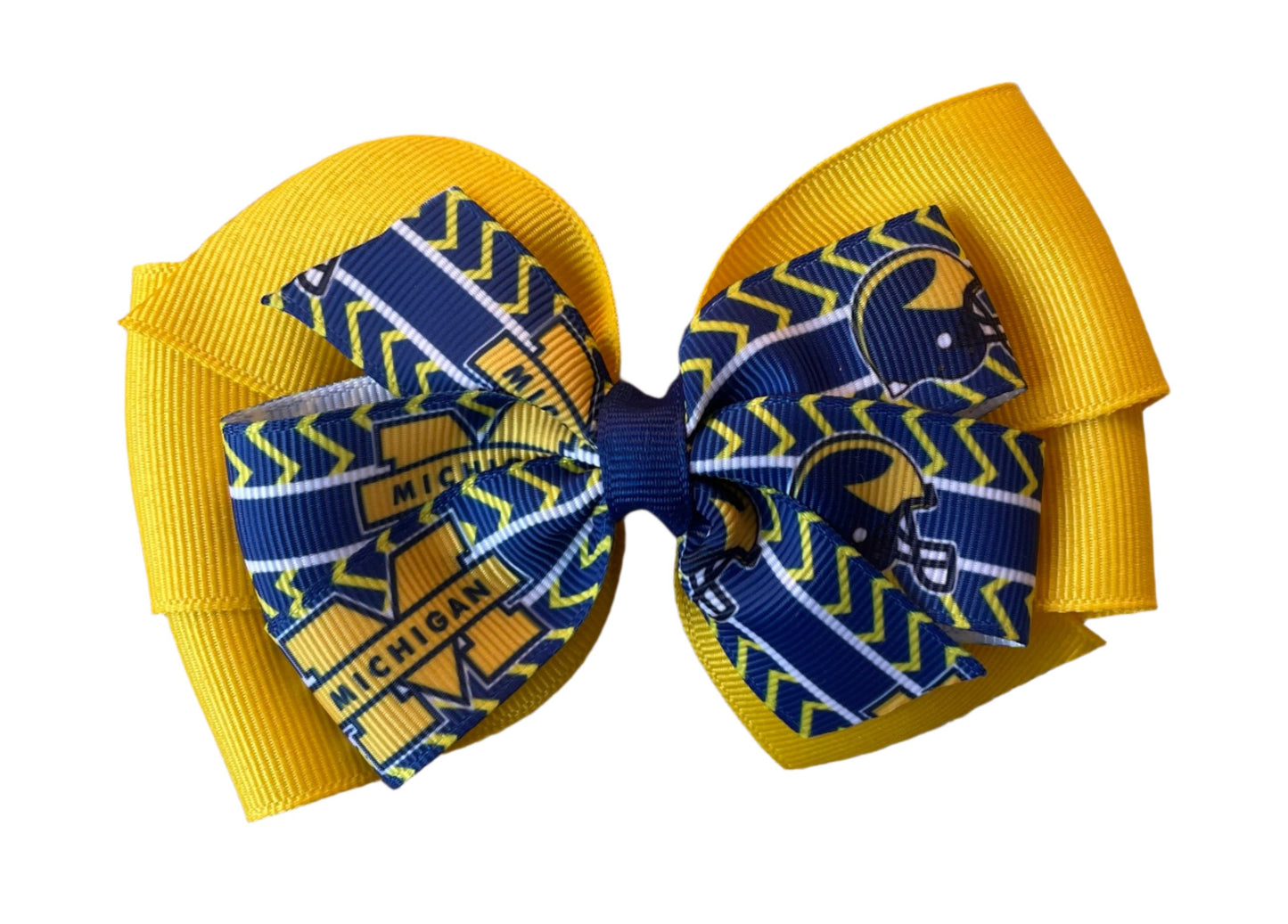 Collegiate Hair Bow, University, Michigan, Wolverine Football