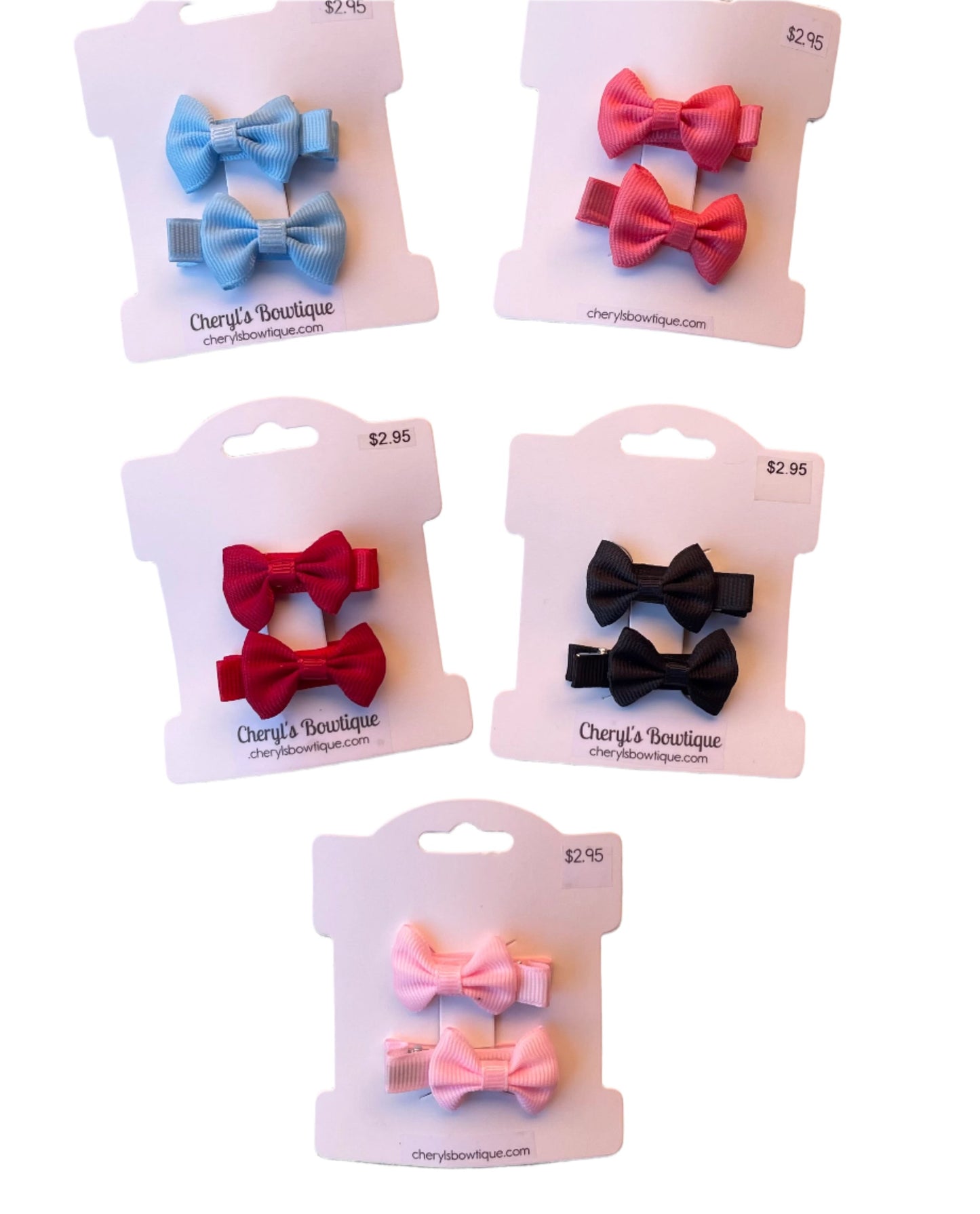 Mini Hair Bow Primary Sets - clip, girl, baby
