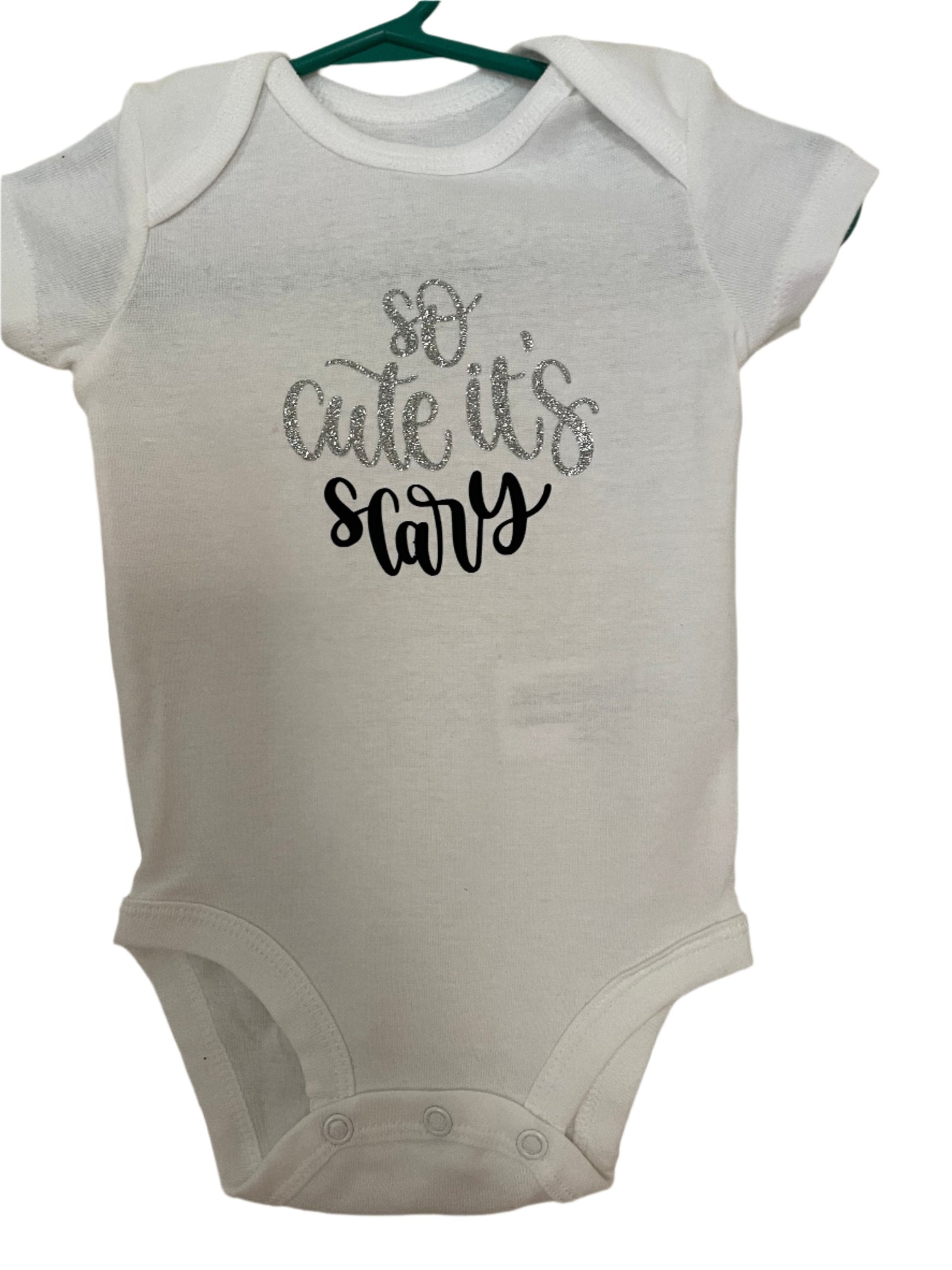 So Cute It's Scary White Onesie, baby, unisex, infant, Halloween