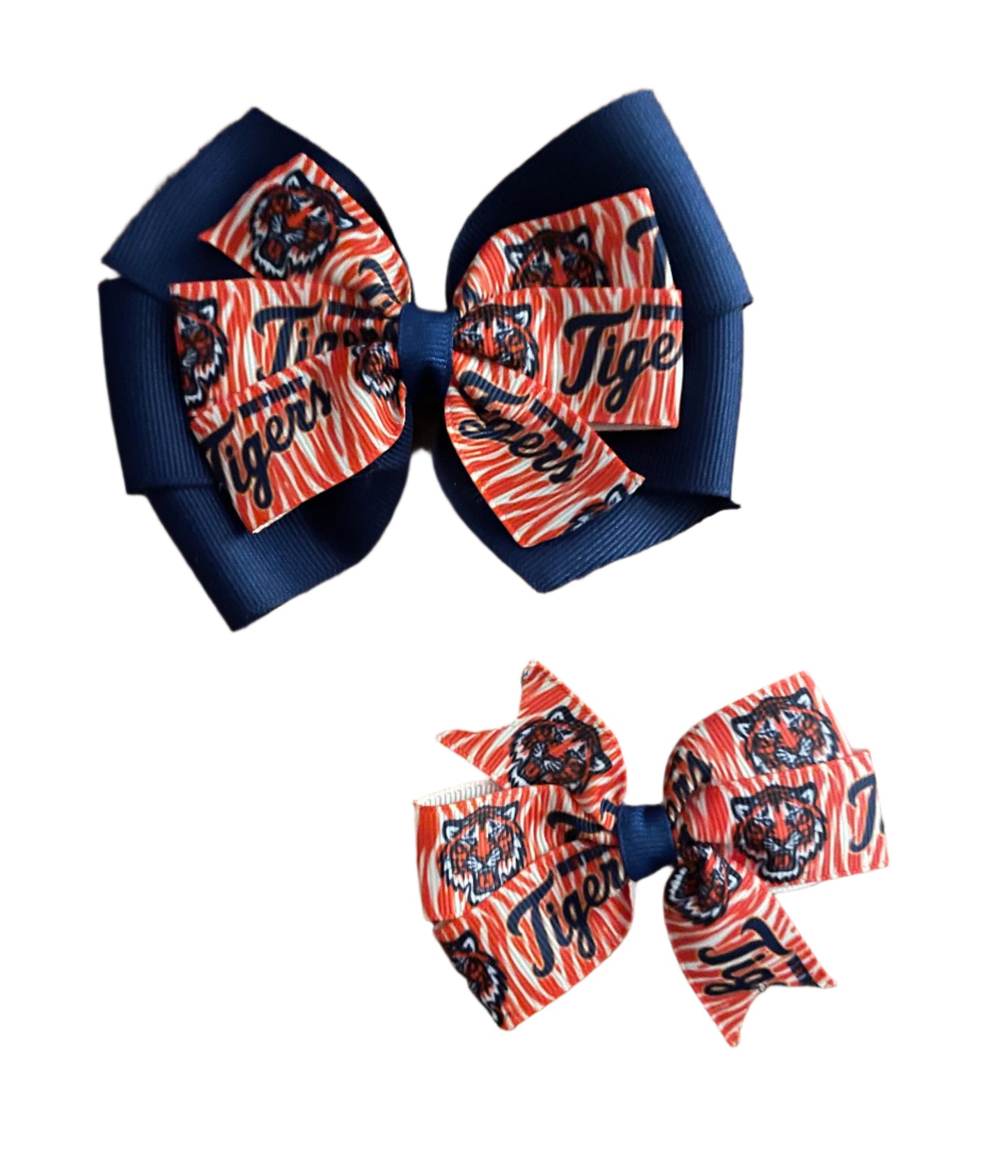 Detroit Tigers Hair Bow, Baseball, team, sports
