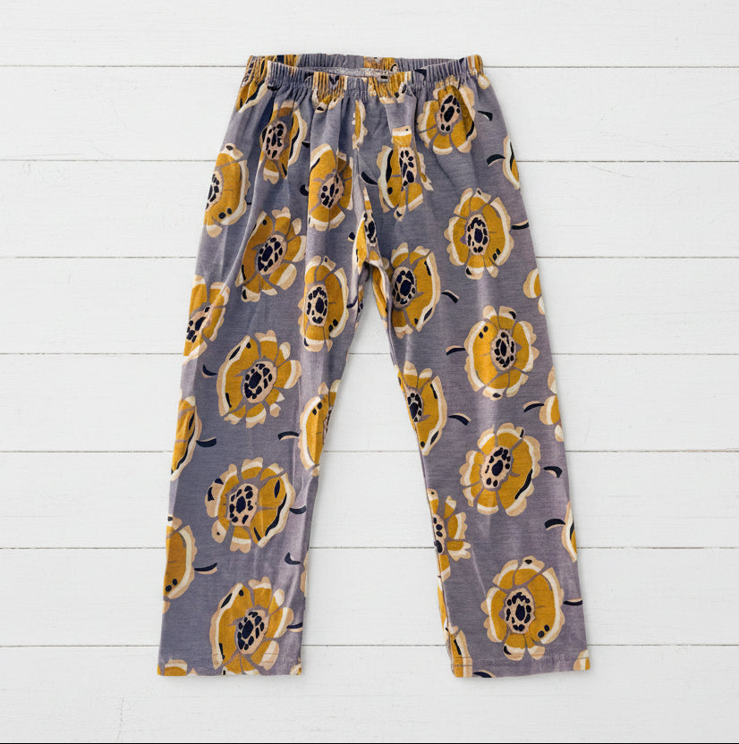 Gold & Gray Floral & Striped Peasant Dress, girls, kids, Spring