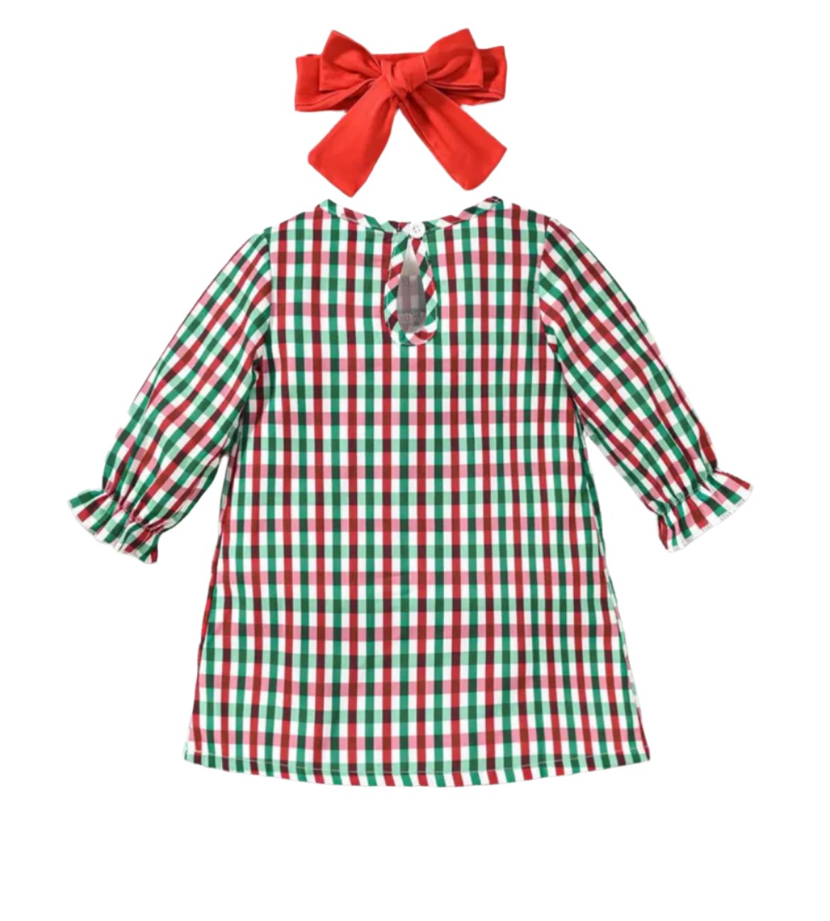 Red & Green Plaid Holiday Dress, girl, kids, Christmas