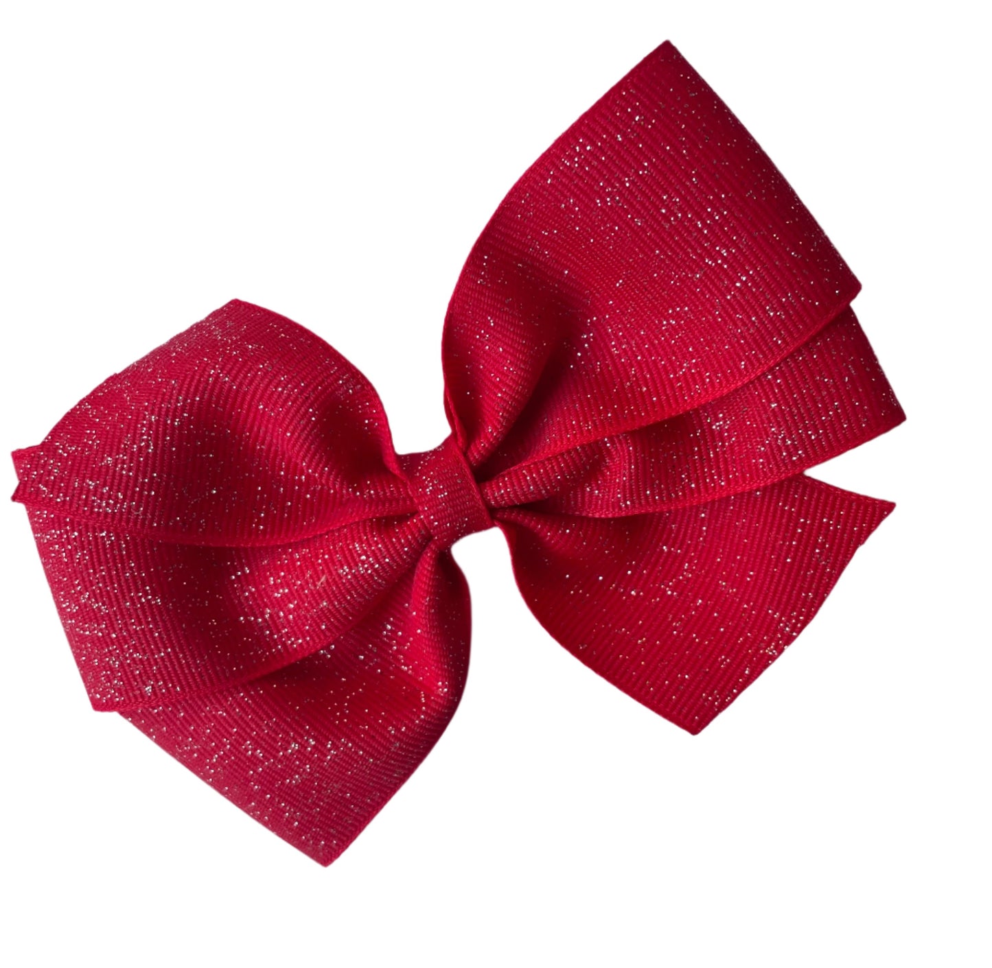 Red Glitter Hair Bow, girl, holiday, Christmas, Valentine