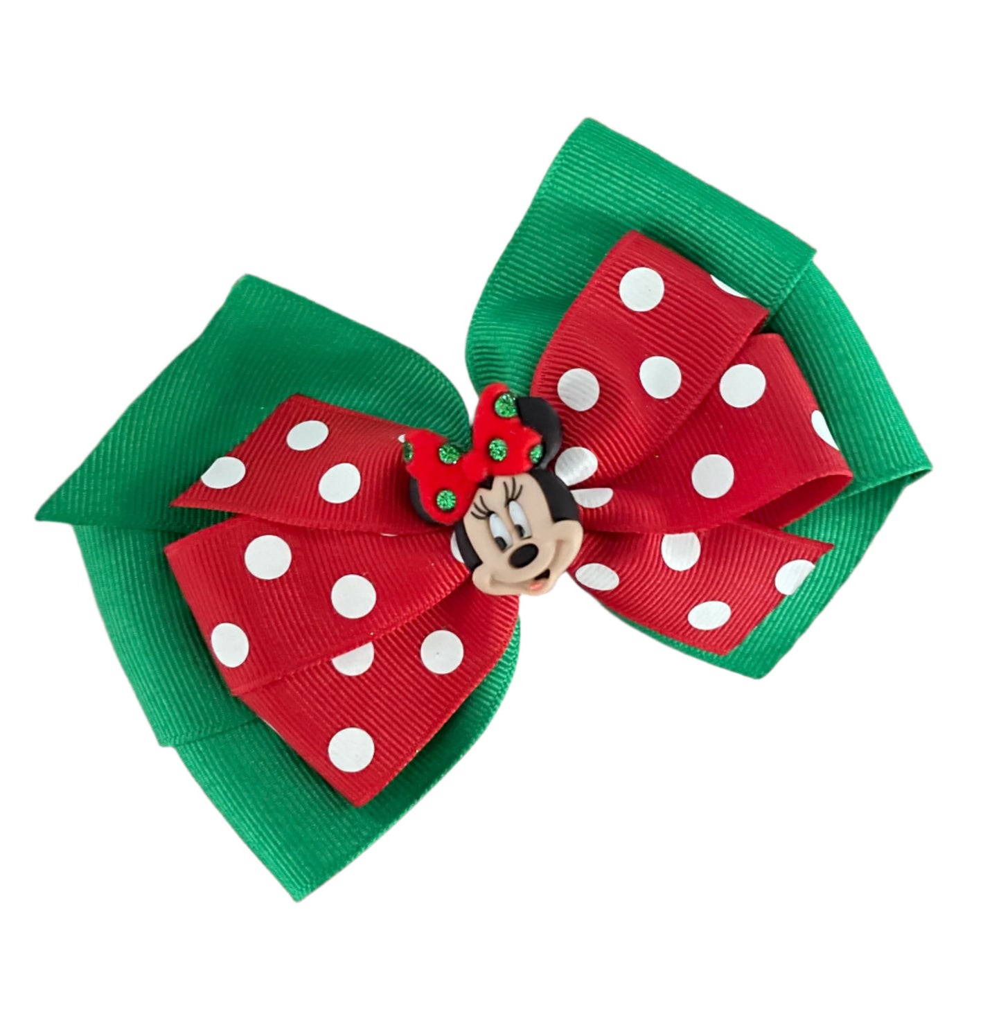 Polka Dot Minnie Hair Bow, girl, holiday, Christmas