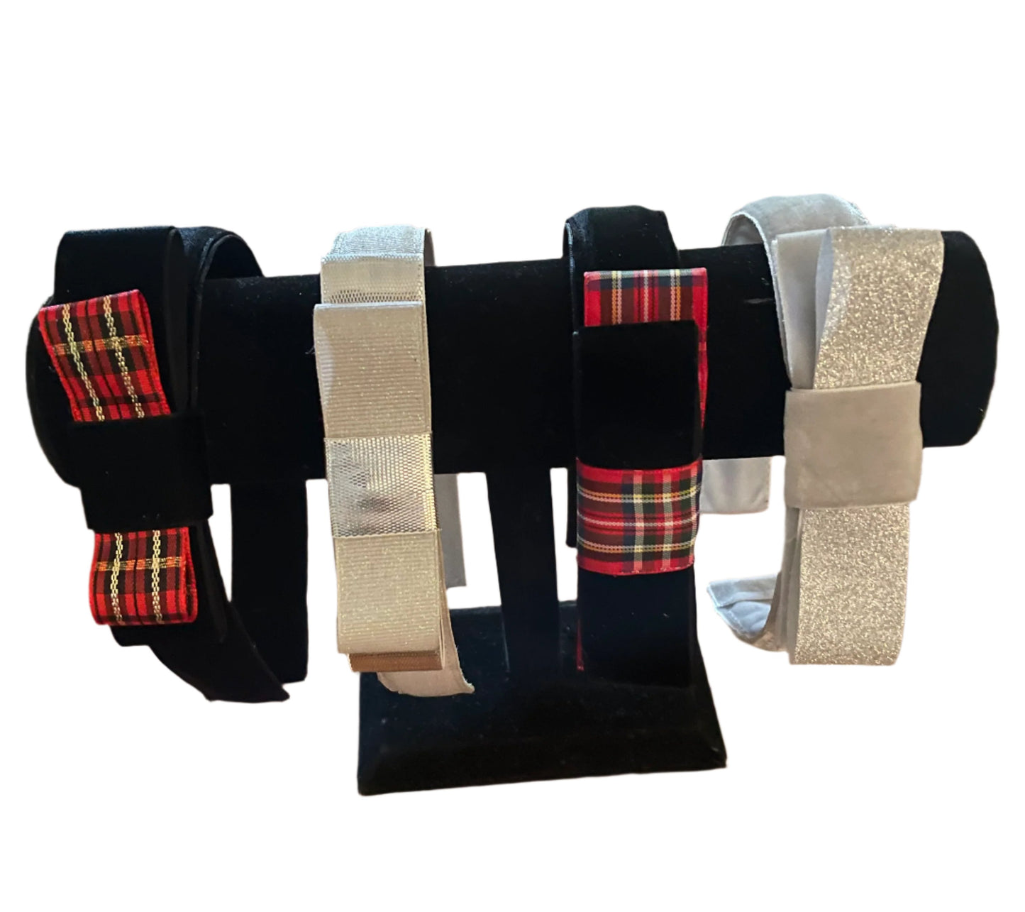 Velvet Holiday Headbands w/Bow, Preppy, Adult, Kids, wedding, Winter