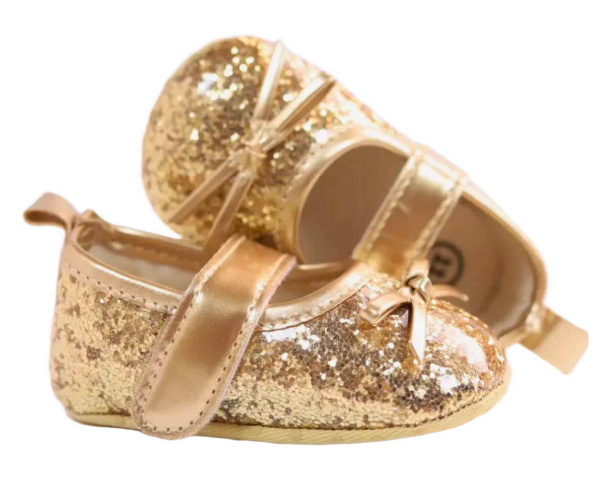 Gold Sequin Baby Shoes, Walkers, Toddler, girl, holiday, New Years