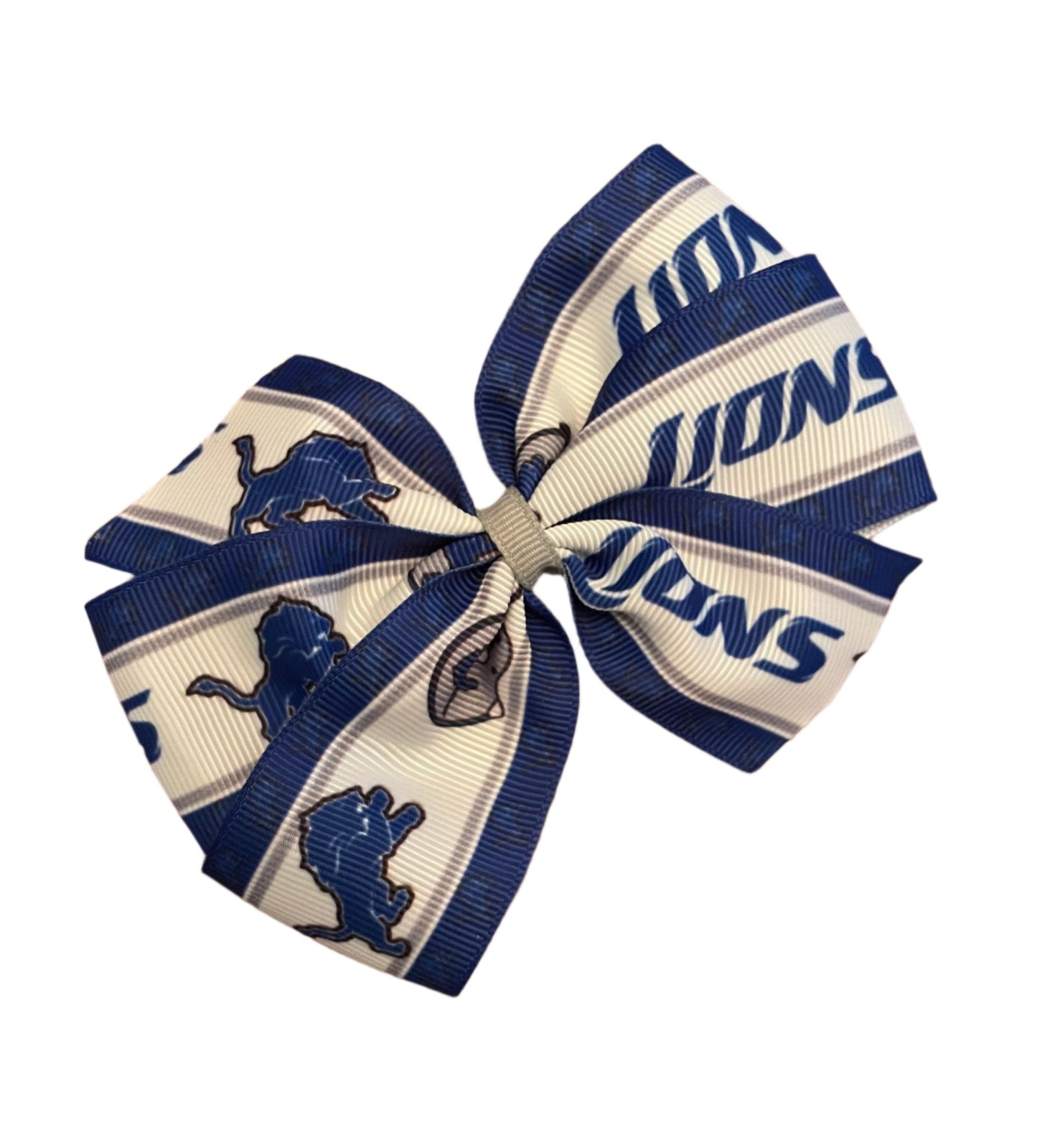 Detroit Lion's Hair Bow/Black, football, kids, teen, adult, sports
