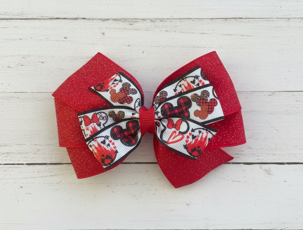 Sparkle Mouse Hair Bow, Minnie, kids, clip, Mickey, Castle