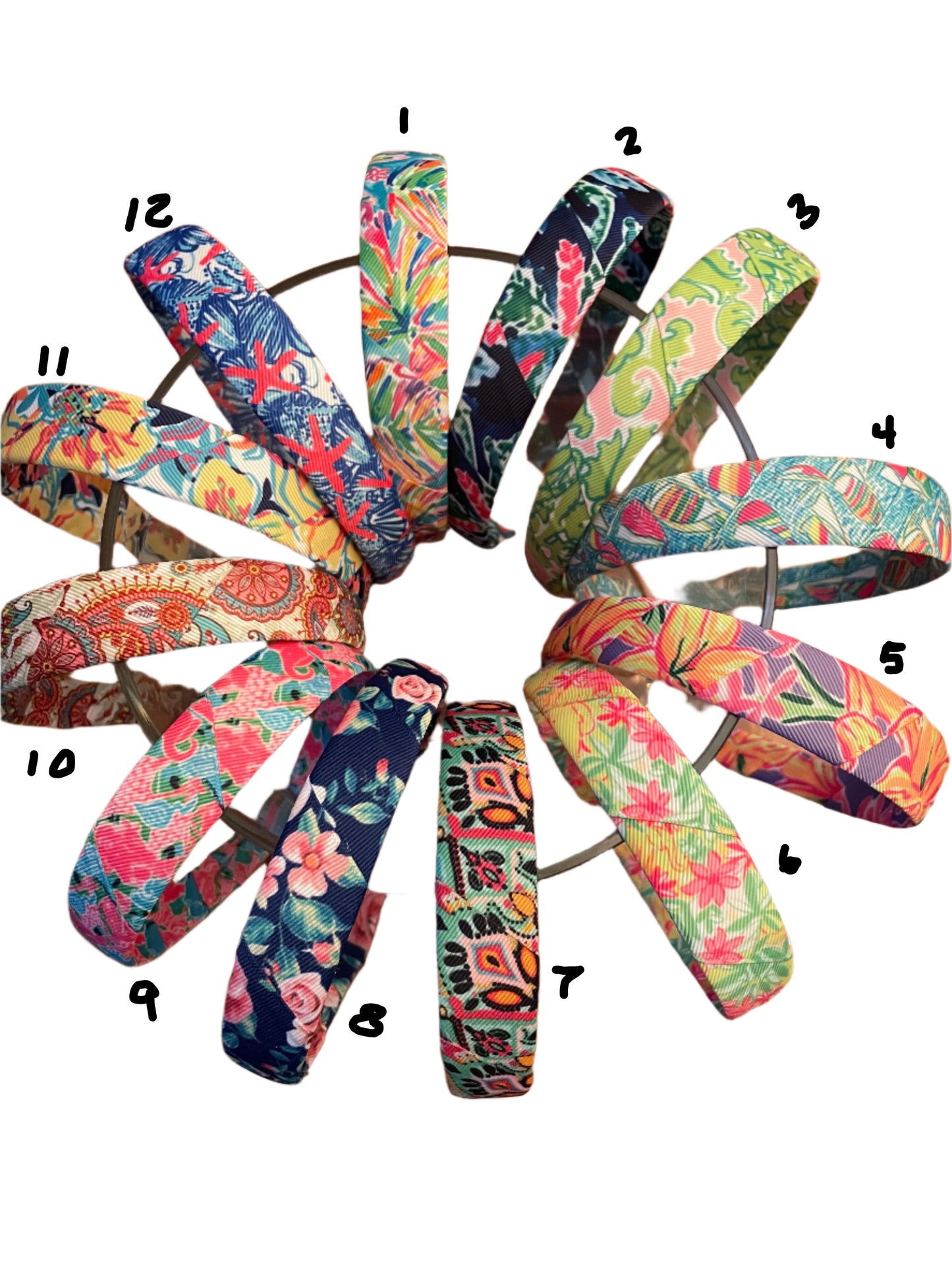 1" Palm Beach Print Headbands #4, Children, Adult, hair, resort