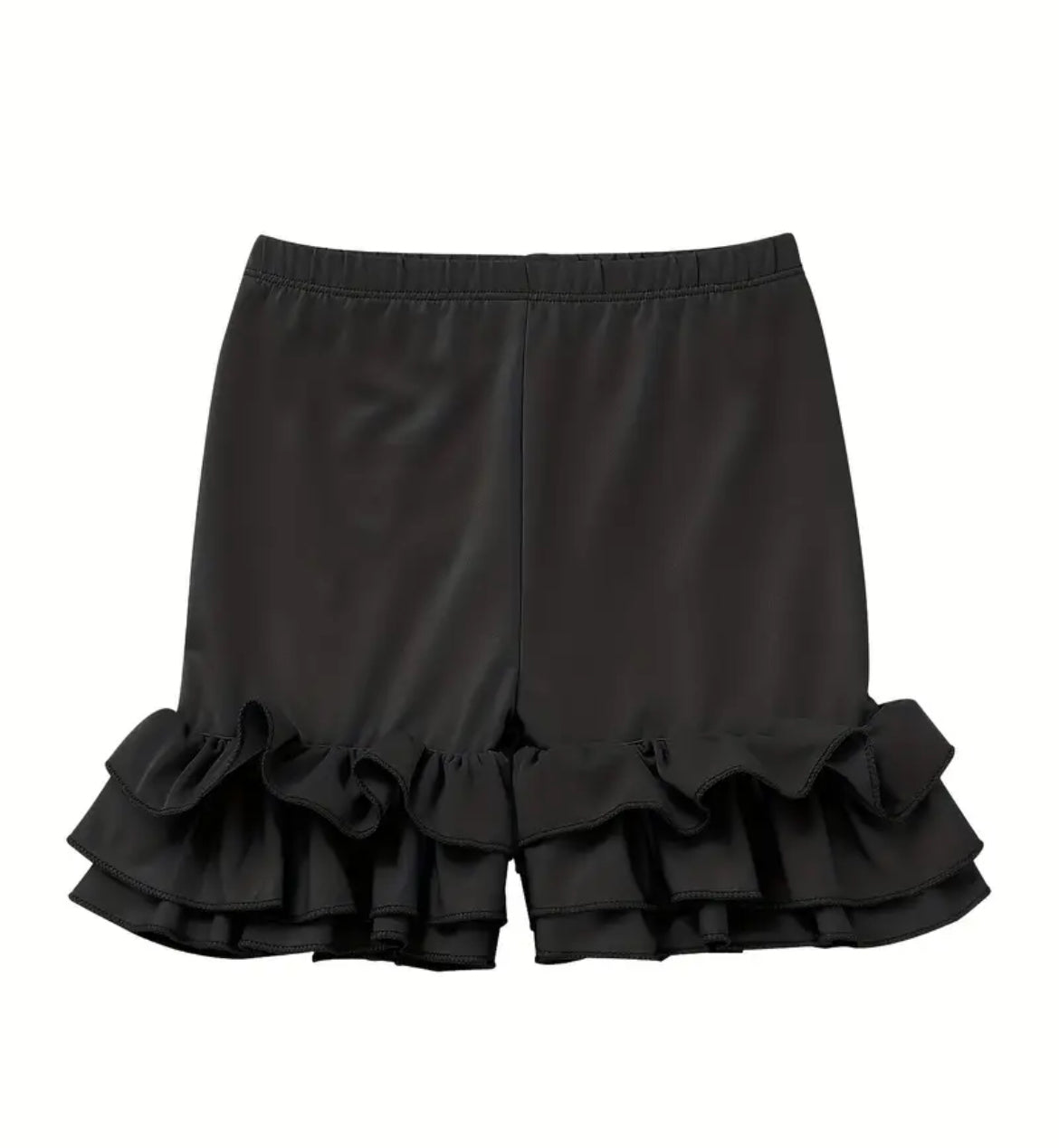 Ruffe Boutique Cotton Shorts, girl, assorted colors, kids, toddler, mint, black, white