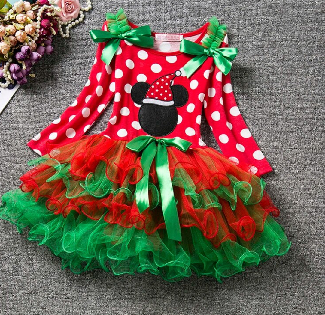 Polka Dot Minnie TuTu Dress, Disney, girl, clothing, Holiday