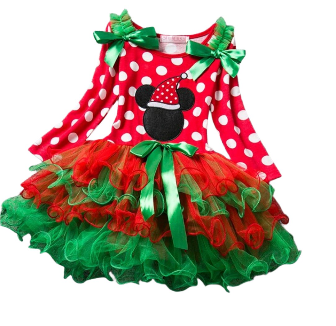 Polka Dot Minnie TuTu Dress, Disney, girl, clothing, Holiday