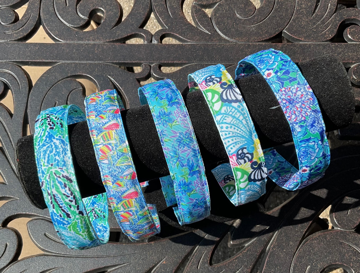 Blue & Green Preppy Print Headbands, Kids, Adults