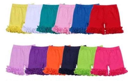 Ruffe Boutique Shorts, girl, assorted colors, kids, toddler, mint, black, white