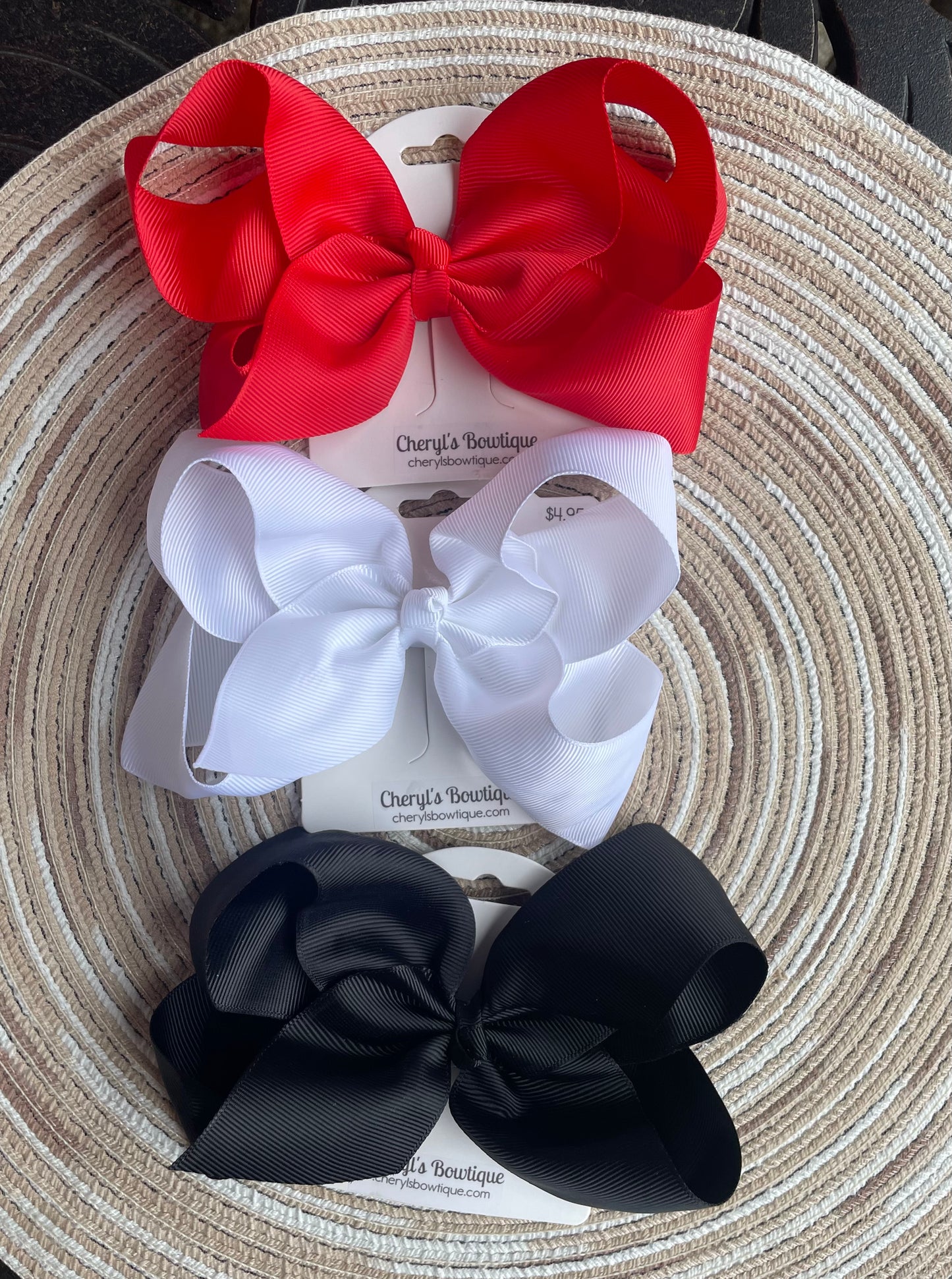 Boutique Loopy Hair Bow, Holiday Hues