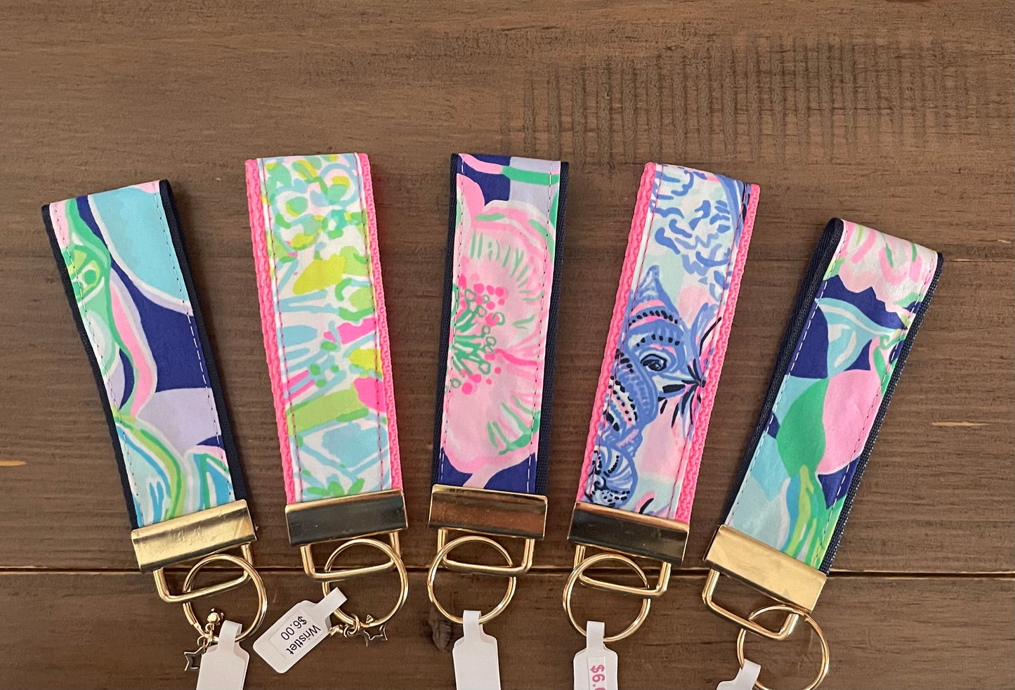 Tropical Print Key Fobs, keychain, inspired, resort, gift