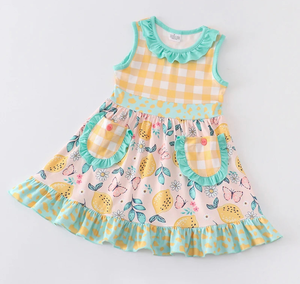 Luscious Lemons Girls Twirl Dress, Milk Silk / SALE: Reg. $21.95