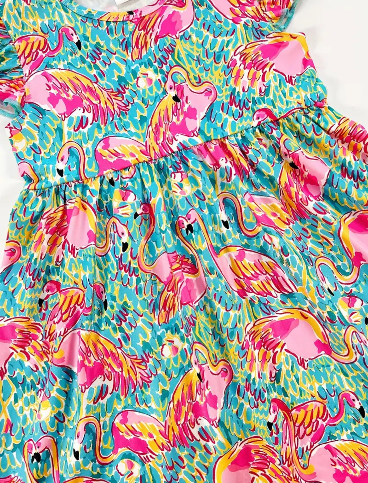 Flamingo Flutter Sleeve Dress, girl, kids, Peel N Eat / SALE: Reg. $17.95