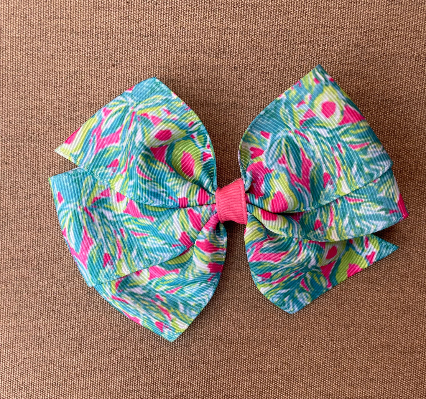 Guac N Roll Hair Bow, girl, clip, preppy