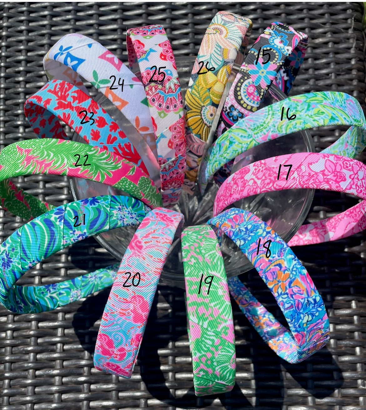 1" Palm Beach Print Headbands #2, Children, Adult