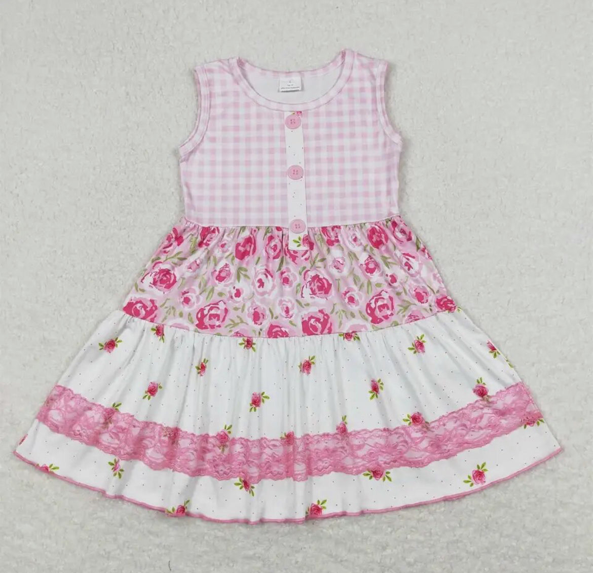 Pink Shabby Rose Girls Twirl Dress, Milk Silk / SALE: Reg. $22.95